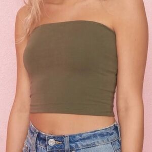 GARAGE army green tube top